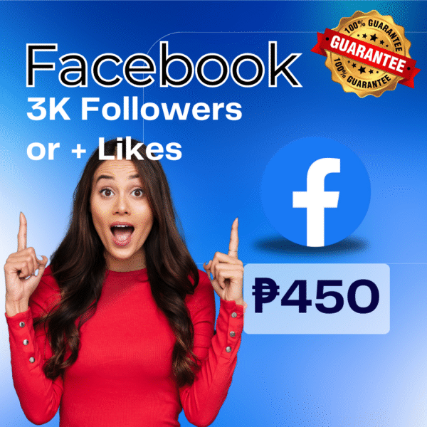 3K Facebook Followers + Likes